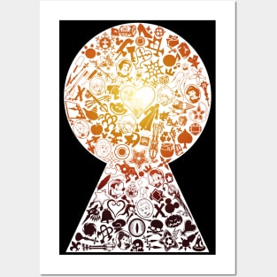 Kingdom Keyhole (orange-red) Posters and Art